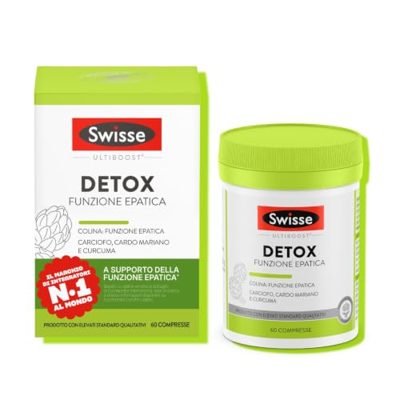 SWISSE Detox - Integratore Detox con Cardo Mariano - 60 Compresse Rivestite