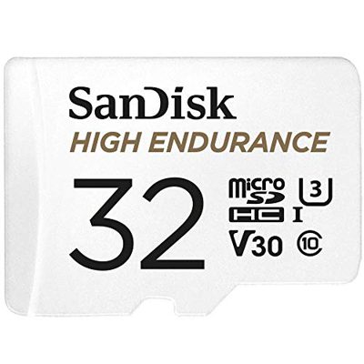 SanDisk HIGH ENDURANCE Video Monitoring for Dashcams & Home Monitoring 32 GB microSDHC