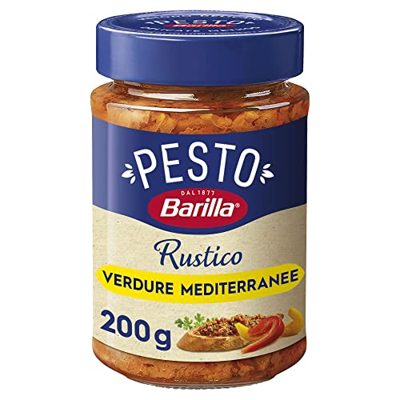Barilla - Sugo Pesto Rustico Mediterraneo, con Zucchine, Peperoni e Pomodori