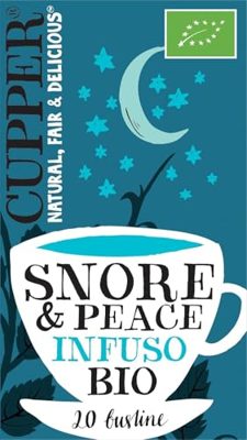 CUPPER Snore & Peace - Tisana Camomilla, Melissa e Lavanda - 20 Filtri
