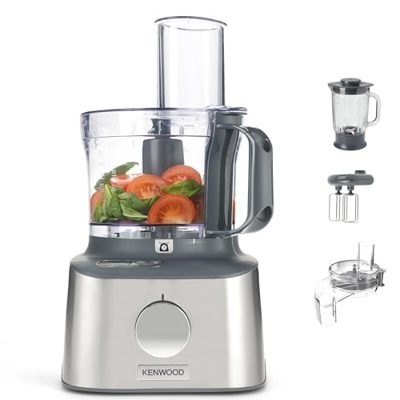 Kenwood MultiPro Compact+ - Robot da Cucina con Bilancia Integrata che Trita, Impasta, Affetta e Grattugia