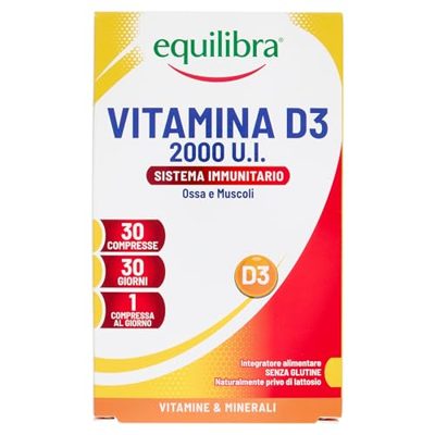 Equilibra Integratori Alimentari - Vitamina D3 - 30 Compresse