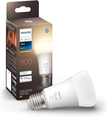 SECONDA MANO Lampadina smart Philips Hue White E27! Si collega via Bluetooth all'app Hue e regoli i 1100 lumen di luce calda dal telefono: è un usato 'Come nuovo' venduto da Amazon