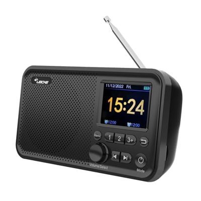 LEICKE DAB Radio Portatile con Bluetooth, Radio Digitale DAB+/FM Ricaricabile