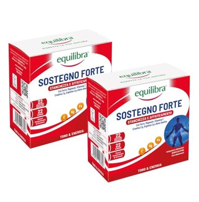 Equilibra - Sostegno Forte con Creatina e Arginina - 2 Confezioni x 22 Bustine (44 Bustine)