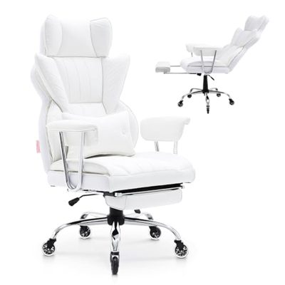 VEVOR - Sedia Girevole Ergonomica da Ufficio con Poggiapiedi