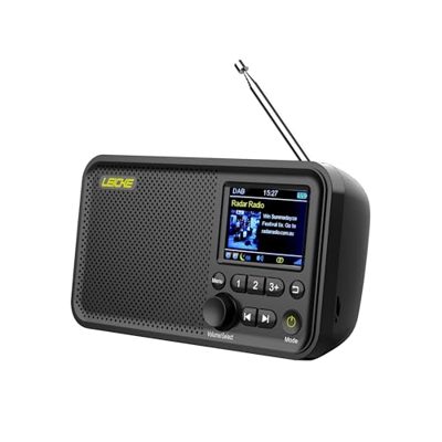 LEICKE DAB+Radio portatile con Bluetooth 5.0,DAB/DAB+radio FM,display a colori da 2,4",radio da cucina con cavo,batteria da 4000 mAh,connessione MicroSD/TF/AUX,funzioni di allarme MINIMO STORICO AMAZO