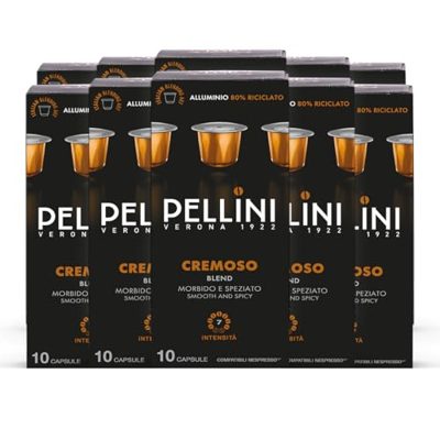 Pellini Cremoso - 100 Capsule Compatibili con Nespresso