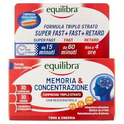 Equilibra Memoria e Concentrazione - 30 Compresse Triplo-Strato