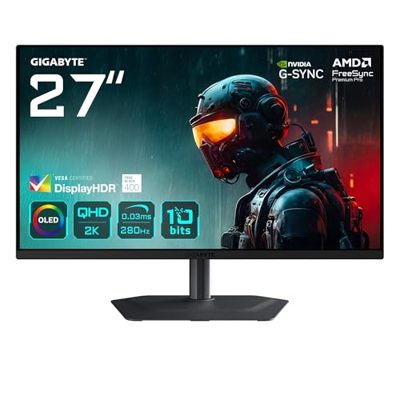Gigabyte MO27Q2A Monitor da gioco OLED 2K QHD 27" 2560 x 1440