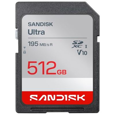 SANDISK Ultra SDXC UHS-I Scheda da 512 GB (fino a 195 MB/s velocità di lettura)