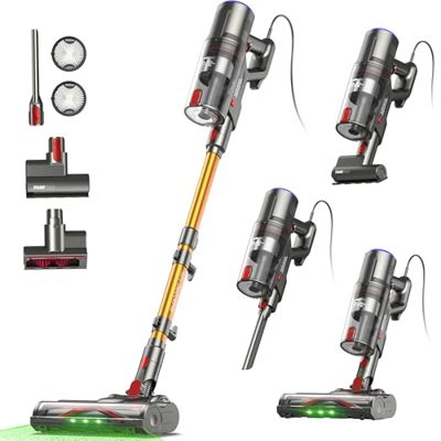 FAMIVAC FV2 Aspirapolvere con Filo, 65Kpa/600W Scopa Elettrica Potente con Spazzola per Materasso