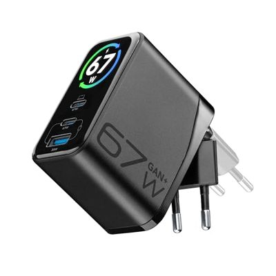 Caricatore 67W a 27,99?! Il Cellularline PowerView IQ ha due USB-C e un piccolo display che ti mostra quanti watt sta dando: oggi costa la metà (era 54,95 ) e non era mai sceso così in basso.