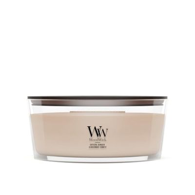 WoodWick - Candela Profumata Ellispe con Stoppino Crepitante con Durata fino a 50 Ore