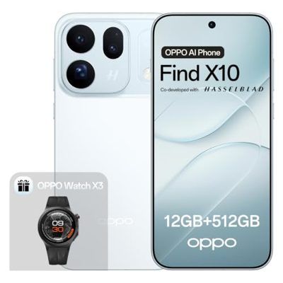 OPPO Find X10 512GB Blue + Watch X3 Titanium Case Black